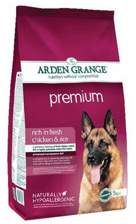 Сухий корм Arden Grange Adult Premium (Арден Грендж Едалт Преміум) для дорослих вибагливих собак (курка і рис)