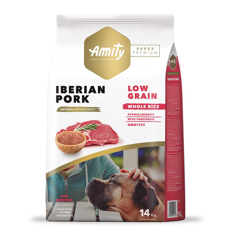 Amity Super Premium Low Grain Iberian Pork для дорослих собак всіх порід (свинина)