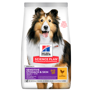 Сухий корм Hill's Canine Adult Sensitive Stomach & Skin для дорослих собак всіх порід з чутливим шлунком і шкірою