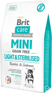 Brit Care Mini Grain Free Light & Sterilised беззерновий корм для собак малих порід схильних до ожиріння або після стерилізації (кролик та риба)