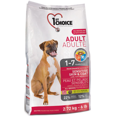 Сухой корм 1st Choice (Фест Чойс) Sensitive Skin&Coat Adult для собак склонных к аллергии и чувствительной кожей (ягненок и рыба)