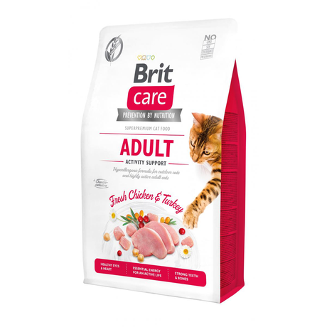 Brit Care Cat GF Adult Activity Support для вуличних кішок (індичка та курка)