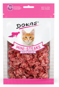 Dokas Міні-стейки з яловичини та тріски, яловичина, тріска 40 г