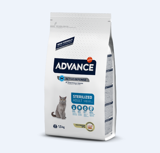 Advance Cat Sterilized для стерилизованных котов с индейкой