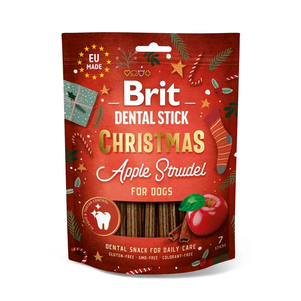 Brit Dental Stick Christmas Apple Strudel Різдвяний Яблучний Штрудель Для Собак Фото Зоомагазину Dog.Com.Ua