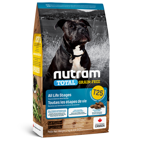 Сухий корм Nutram T25 беззлаковий корм для собак всіх порід і вікових груп (лосось і форель)