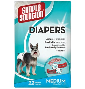 Simple Solution Disposable Diapers Памперсы одноразовые для собак самок