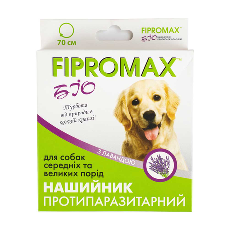 Fipromax Біо Нашийник від бліх і кліщів для собак середніх і великих порід