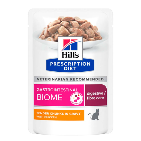 Hill’s Prescription Diet Gastrointestinal Biome Вологий корм для котів при захворюваннях шлунково-кишкового тракту, з куркою, пауч
