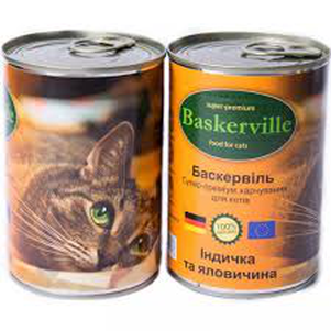 Baskerville влажный корм для кошек индейка с говядиной
