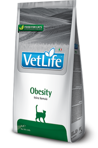 Сухой лечебный корм для кошек Farmina Vet Life Obesity для снижения лишнего веса
