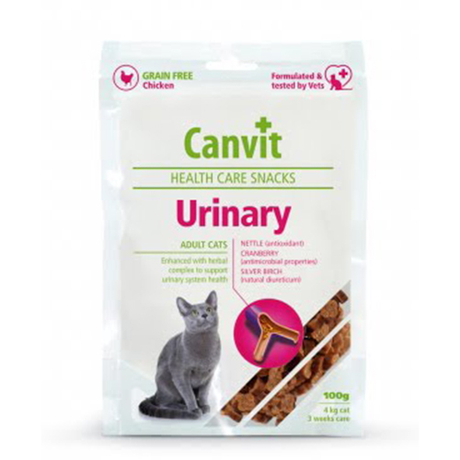 Canvit Urinary напіввологі функціональні ласощі з куркою для дорослих кішок для профілактики запальних процесів та підтримання здоров'я сечі