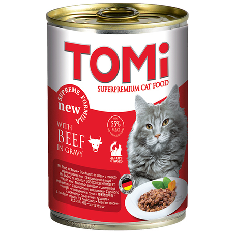 TOMi beef ТОМИ ГОВЯДИНА консервы для кошек, влажный корм
