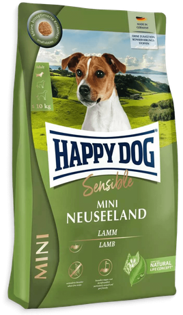 Сухой корм Happy Dog Mini Neuseeland гипоаллергенный корм для взрослых собак мелких пород (ягнёнок)