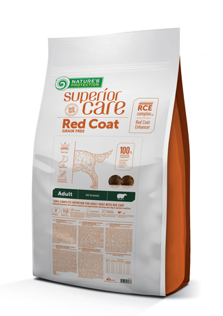 Nature's Protection Red Coat Grain Free Adult All Breeds with LAMB для взрослых собак всех пород с рыжим оттенком шерсти (ягненок)