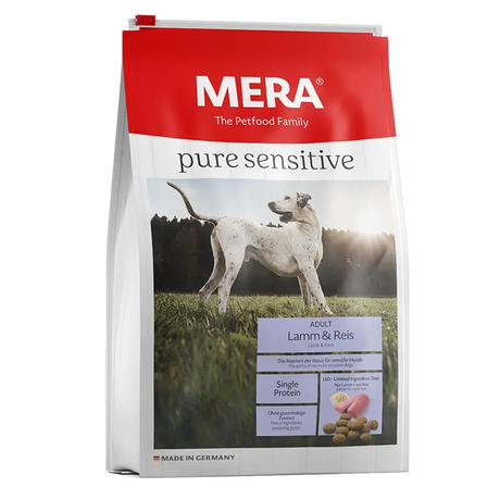 MERA pure sensitive Lamm & Reis для дорослих собак усіх порід, безглютеновий (ягня та рис)