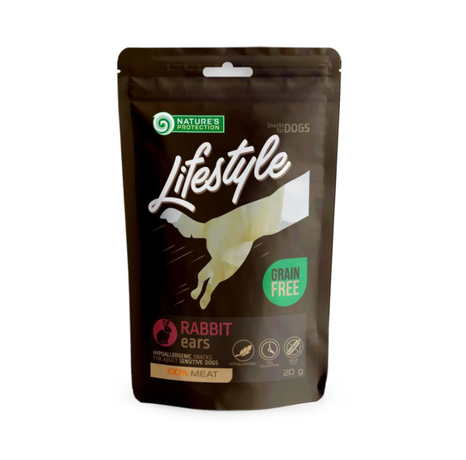 Nature'S Protection Lifestyle Snacks For Dogs, Dried Rabbit Ears Ласощі Для Собак, Сушені Кролячі Вуха Фото Від Dog.Com.Ua