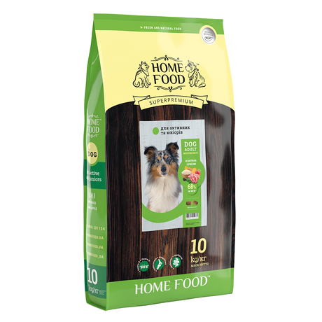 Сухой корм Home Food с ягненком и рисом для активных собак средних и крупных пород