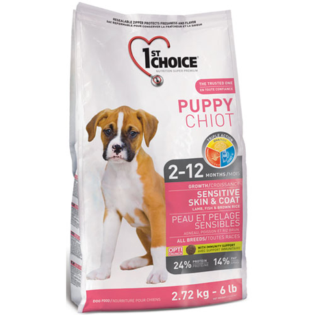 Сухой корм 1st Choice (Фест Чойс) Sensitive Skin&Coat Puppy для щенков склонных к аллергии и чувствительной кожей (ягненок и рыба)