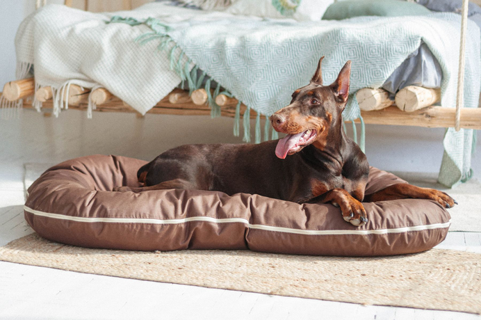 Haustier лежак для собак Ponton Brown вологостійкий двосторонній, коричневий