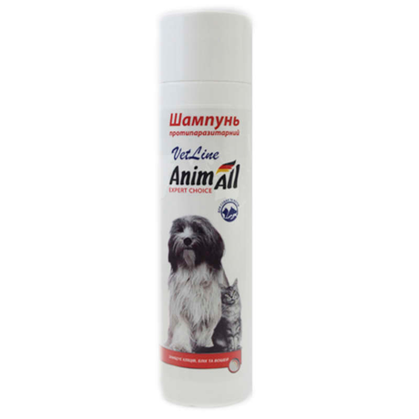 AnimAll VetLine протипаразитарний шампунь для котів та собак, 250 мл