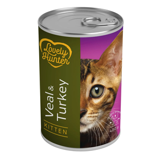 Lovely Hunter Kitten Veal and Turkey консерви для кошенят (телятина та індичка)