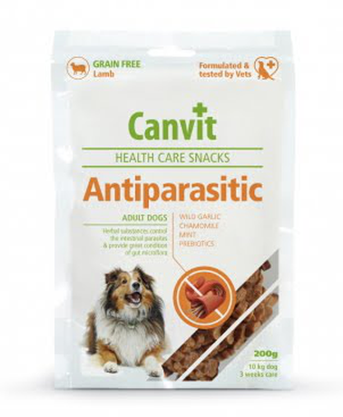 Canvit Antiparasitic Беззернові напіввологі ласощі для підтримки мікрофлори кишечника собак