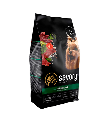 Сухий корм Savory холістик для собак малих порід із свіжого м'яса ягняти