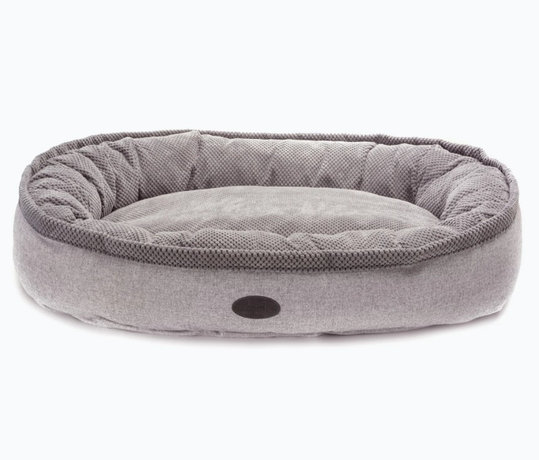 Harley And Cho Лежак Овальный Для Собак Donut Gray Фото От Dog.Com.Ua