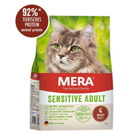 MERA Cats Sensitive Adult (Intsect) беззерновий корм для дорослих котів усіх порід з чутливим травленням з білком комах