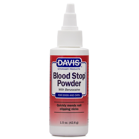 Davis Blood Stop Powder кровоостанавливающий порошок с бензокаином для собак и котов