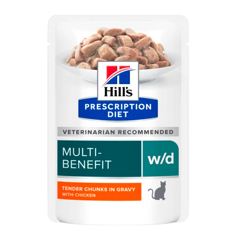 Hill’S Prescription Diet W/D Вологий Корм Для Котів При Цукровому Діабеті Та Для Контролю Ваги, З Куркою Фото Від Dog.Com.Ua