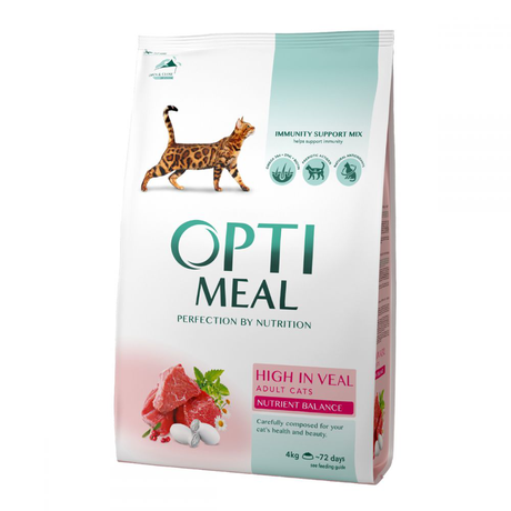Optimeal сухий корм для котів із високим вмістом телятини