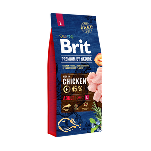 Сухий корм Brit Premium Adult L (Бріт Преміум Едалт Ладж) для дорослих собак великих порід