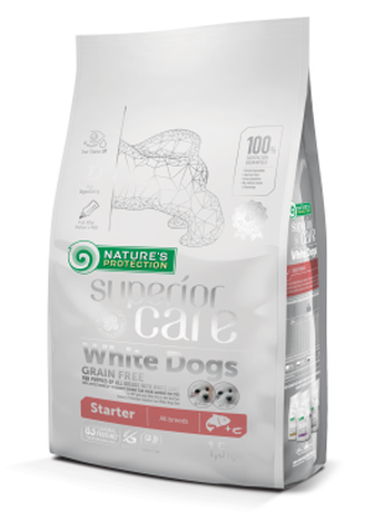 NP Superior Care White Dogs Grain Free Starter All Breeds беззерновий корм для цуценят і юніорів всіх порід в віці до 4 місяців і годуючих сук