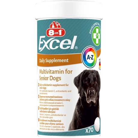 8In1 Excel Multi Vitamin Senior Мультивітаміни Для Старіючих Собак Фото Від Dog.Com.Ua