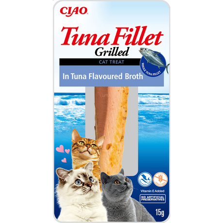 INABA Grilled ласощі для котів, тунець на грилі в бульйоні з тунця