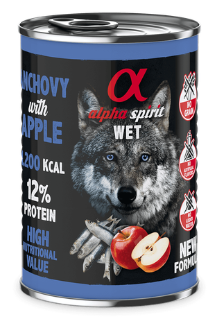 Alpha Spirit WET Anchovy with Red Apple Влажный корм для собак с анчоусами и яблоками