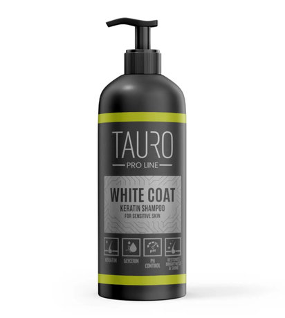 Tauro Pro White coat Keratin Shampoo Шампунь збереження кольору, зволоження, харчування для собак та котів з білою вовною
