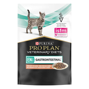 Purina Veterinary Diets EN - Gastrointestinal Feline Кусочки в подливке для лечения желудочно-кишечных расстройств, лосось