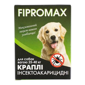 Fipromax Краплі від бліх і кліщів для собак, 1 уп. (2 піпетки)