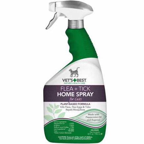 VET`S BEST Flea&Tick Home Spray for Cats Універсальний спрей від бліх та кліщів для кішок та дому