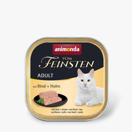 Корм Vom Feinsten Adult with Beef + Chicken консервований для котів з яловичиною і куркою