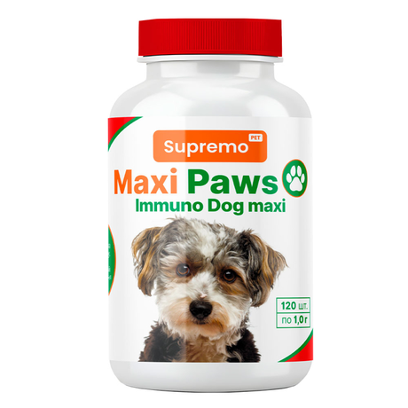 Maxi Paws Dog Maxi Вітаміни Для Собак Великих Порід Для Зміцнення Імунітету Фото Від Dog.Com.Ua
