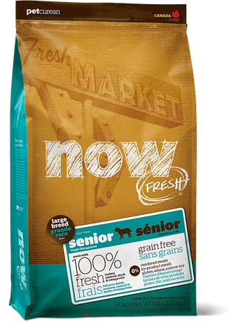 Сухий корм NOW FRESH Senior Large Breed Recipe Grain Free для собак літніх собак великих порід (індичка, качка, лосось)