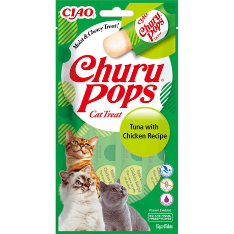 Inaba Churu Pops Лакомство Для Кошек, Тунец С Курицей 4*15 Г Фото От Dog.Com.Ua