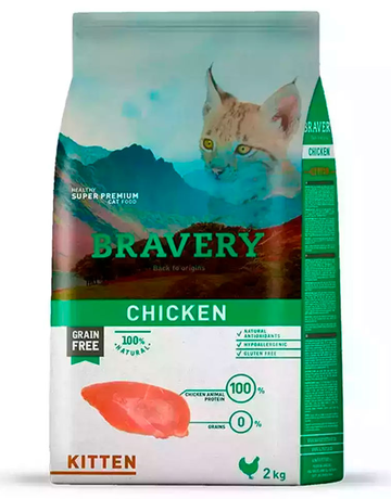 Bravery Chicken Cat Kitten сухий корм для кошенят (курка)