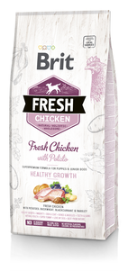 Сухий корм Brit Fresh Chicken with Potato Puppy Healthy Growth Сухий корм для цуценят і юніорів малих і середніх порід (курка)