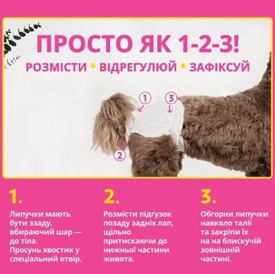 OUT! Comfort‑Dri™ Одноразовые подгузники для сук