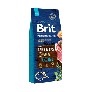 Сухий корм Brit Premium Sensitive Lamb для дорослих собак всіх порід з чутливим травленням (ягня і рис)